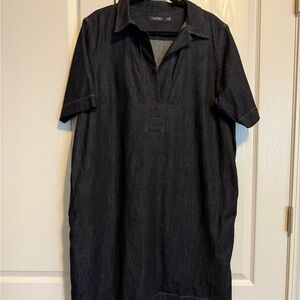 Ralph Lauren Denim Cotton Shift Dress (Navy)